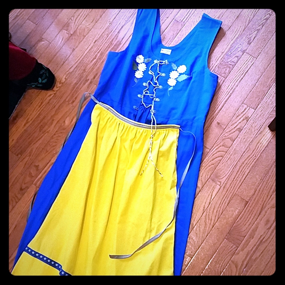Scandinavian (Swede) dress daisy detail